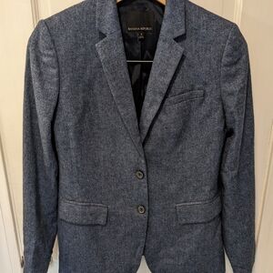 Banana Republic Women's Blue Twill Blazer Size 6, Nova Fides Italian Line